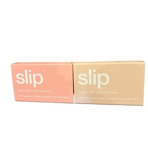 slip Pure Silk Pillowcase Set - Pink & Beige